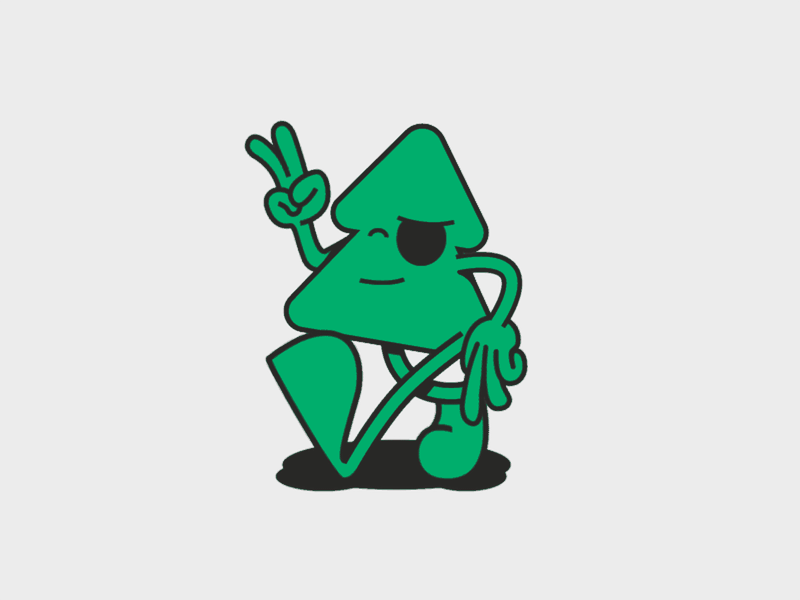 Planted walkcycle animation character design motion graphics walk cycle