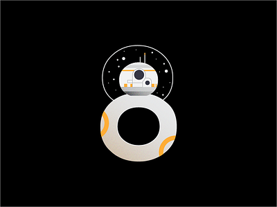 8 8 character illustration r2 star wars type typography