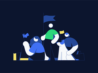 Lisk Hub - Welcome to Lisk Delegates adobe adobe illustrator blockchain brand branding character character design dark mode dark theme design dog dribbble flags illustration illustrator