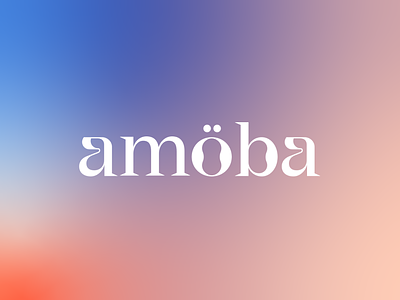 Amöba logo branding gradient identity lettering logo design logodesign logotype organic typography wave waveform wavy ö ö logo