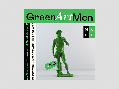 Green Art Men museum sculpture souvenir toy toy art