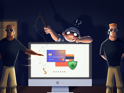 Internet Security and Phishing blog cover creative credit cards digital art illustration internet online payments phishing photoshop security visualisation