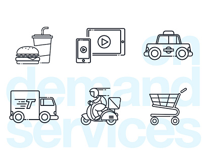 Icon Set: On Demand Services