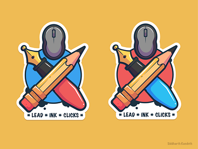 Lead. Ink. Clicks. adobe creative design designer designlife graphic design illustration illustrator logo sticker