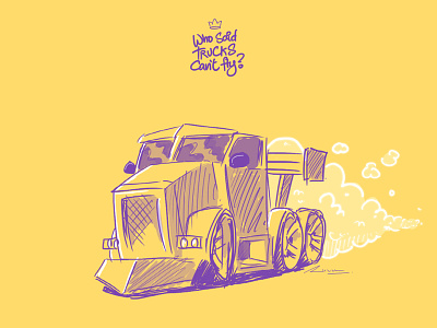 Random Sketch: Land Speed Big Rig big rig crazy illustration outlandish photoshop random truck wacom
