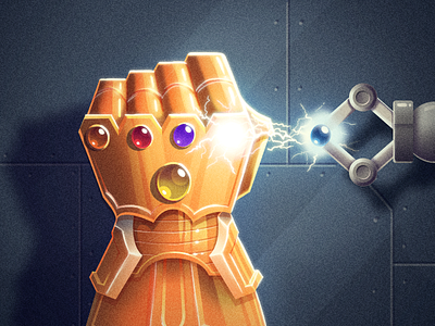 Integration blog cover creative digital art freshdesk illustration infinity gauntlet infinity stones infinity war photoshop visualisation