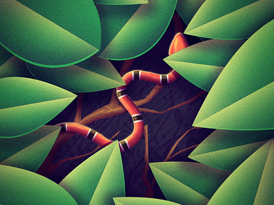S 36 days of type 36daysoftype creative digital art green illustration photoshop s shrub snake visualisation
