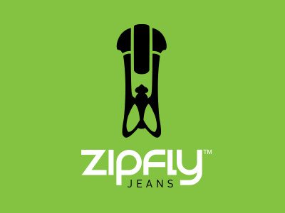 Zipfly Jeans Logo brand fly jeans logo modern outline zip zipfly zipper