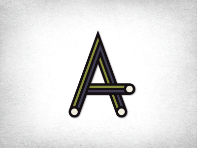 Letter A a alphabet capital dimensional letter typography