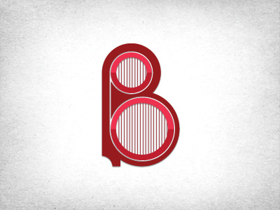 Letter B alphabet b capital circles continuation letter lines strings stripes typography