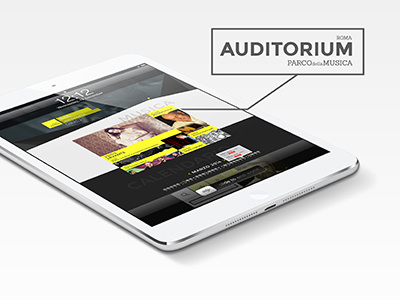 Auditorium \ Restyling Website auditorium grid icon landing music page responsive rome seo site web yellow