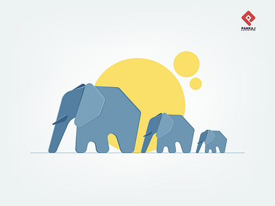 Elephant Minimal Design design elephant illustration illustrator meinsketch minimal pankajsadasivan