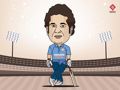 Sachin cricketer indian minimalillustration sachin sketch tendulkar