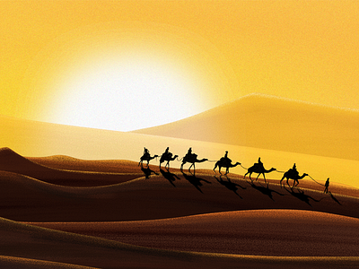 Camel Safari arabiandesert desertsafari deserttrip meinsketch sketch travelillustration wacom