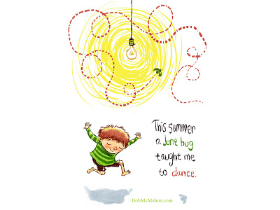June Bug Dance artwork childrens book illustration dance illustration kidlitart kids book art summer