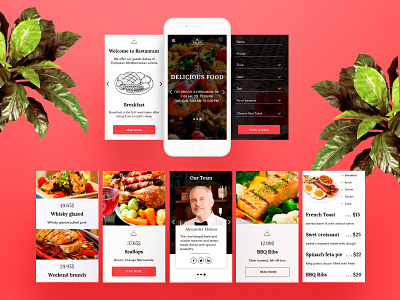Responsive landing page for Fresto restaurant adaptive adobe photoshop design landing page