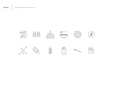 Icon set design gastro gastronomy icon icon a day icon artwork icon set icons icons design icons pack