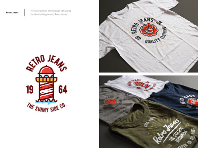 Retro Jeans brand branding design logo pattern print typography vector