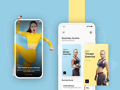 Fitness App UI Concept app app design application design design app designer exercise exercise app fitness fitness app gym gym app health health app health care mockup tracker app ui uidesign ux