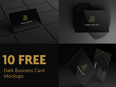 10 Dark Business Card Mockups Free PSD business card mockup businesscard freebies mockup