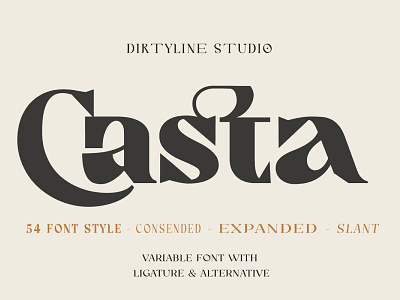 Casta – Display Sans Serif Font Sample font font design freebies