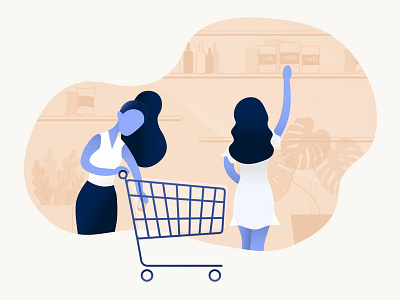 Free* Shopping Ilustration design flat illustration