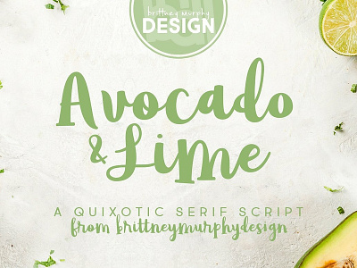 Avocado & Lime Script Font font font design freebies