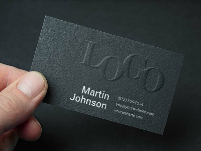 Embossed Business Card MockUp business card mockup freebies mockup