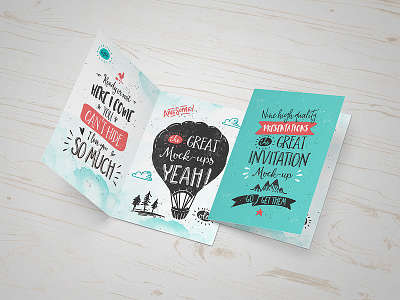 Invitation / Greeting Card Mock-Up