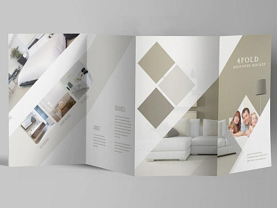 4 Fold Brochure Mockup