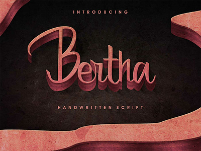 Bertha Handwritten Script Free Font font font design freebies handwritten