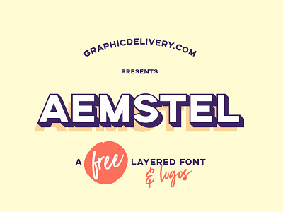 Aemstel Layered Font font font design freebies