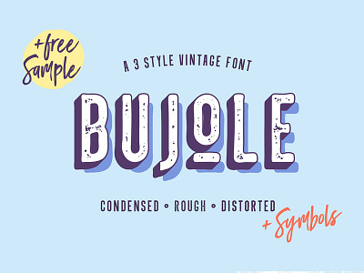Bujole – A 3 Style Vintage Font font font design freebies