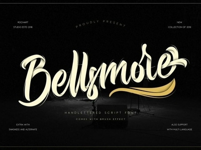 Bellsmore Brush Script font font design freebies