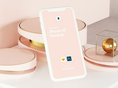 Free* iPhone XS Scene Mockup freebies iphone mockup