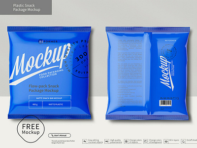 Plastic Snack Package Mockup freebies mockup package plastic