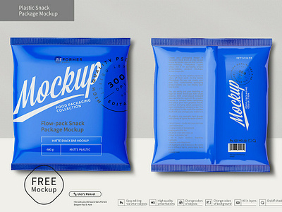 Plastic Snack Package Mockup