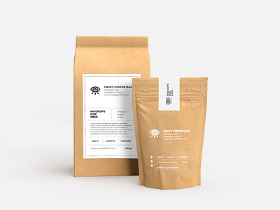 Craft Paper Bags Mockup bags craft freebies mockup