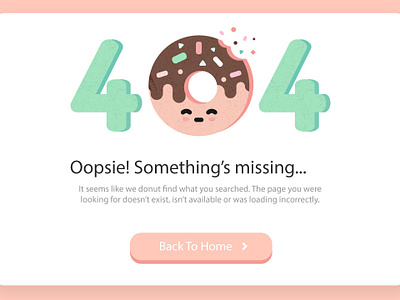 Free* 404 Error Page Donut