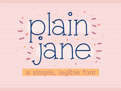 Plain Jane Font font font design freebies