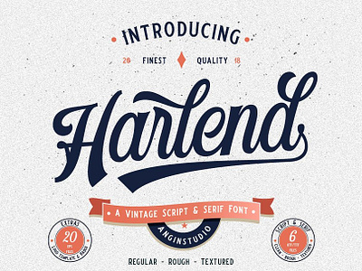 Free* Harlend Script font font design freebies