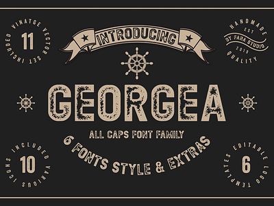 Georgea Typeface Free Font font font design freebies