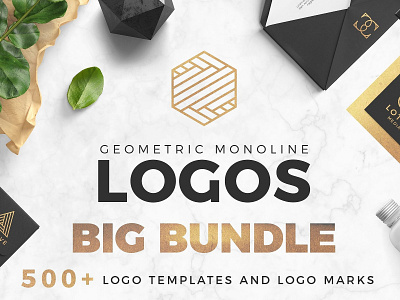 Geometric Logos Set Sample design freebies logo