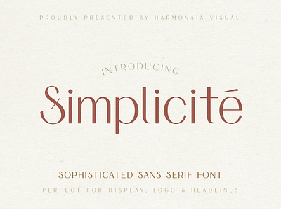 Simplicité – Simple & Elegant Font font freebies