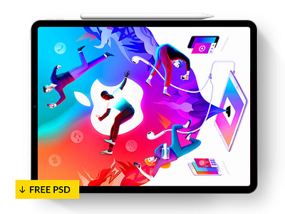 IPad Pro + Pencil 2018 – Mockup apple ipad ipadpro