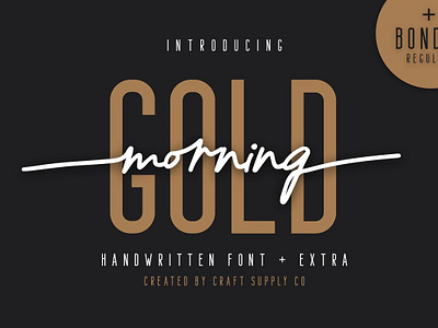 Morning Gold Handwritten Font Demo font freebies