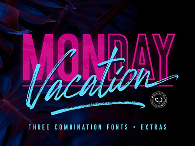 Monday Vacation Font Sample font font design freebies