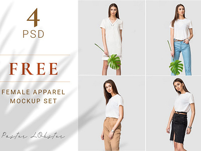 Free Female Apparel Mockups apparel female freebies mockups