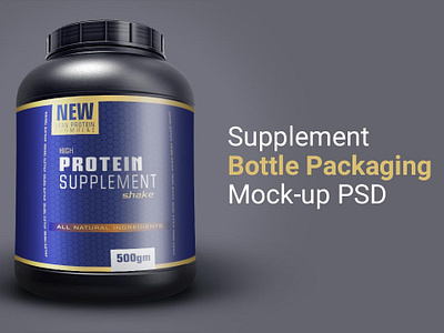 Supplement Bottle Package Mockup Free PSD bottle freebies mockup supplement