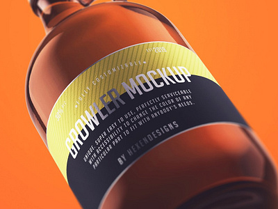 Growler Bottle Mockup Sample Free PSD bottle mockup freebies mockup